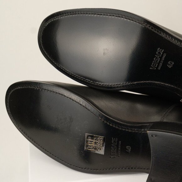 Versace Medusa ‘95 Knee-High Leather Boots, Black, EU 40/US 10 - Picture 6 of 14